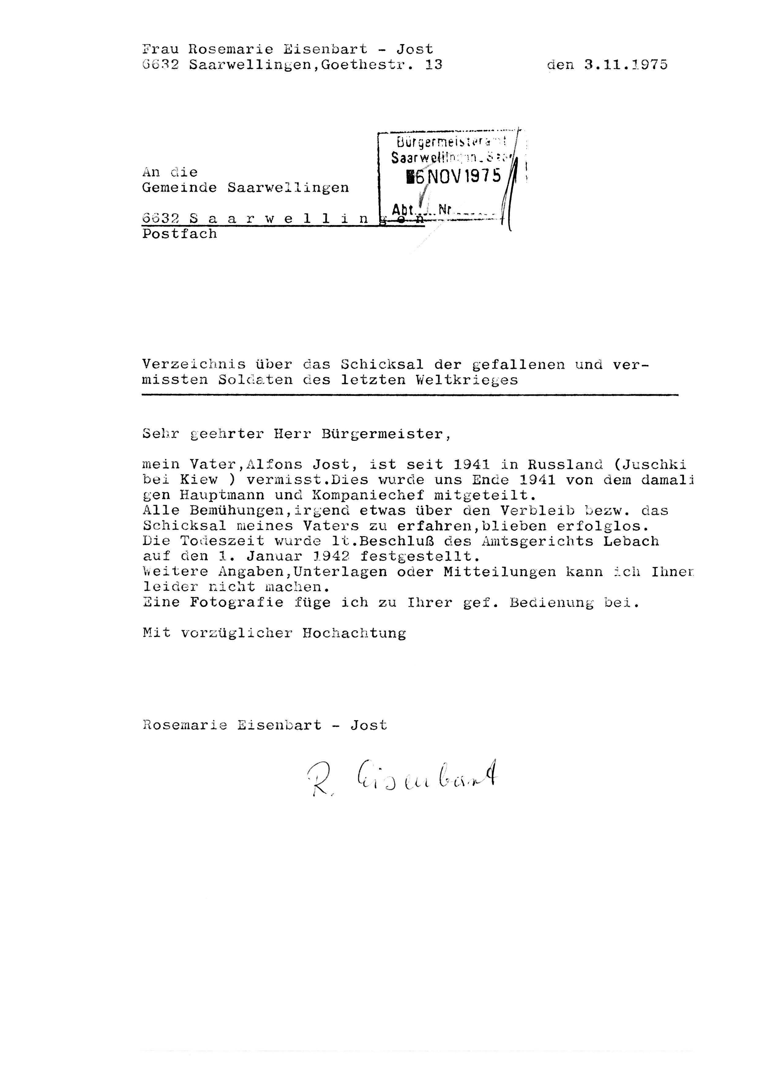 Opfer der Weltkriege und der Gewaltherrschaft